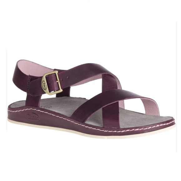 Chaco Shoes - Chaco Leather Wayfarer Classic Z Sandal in Fig